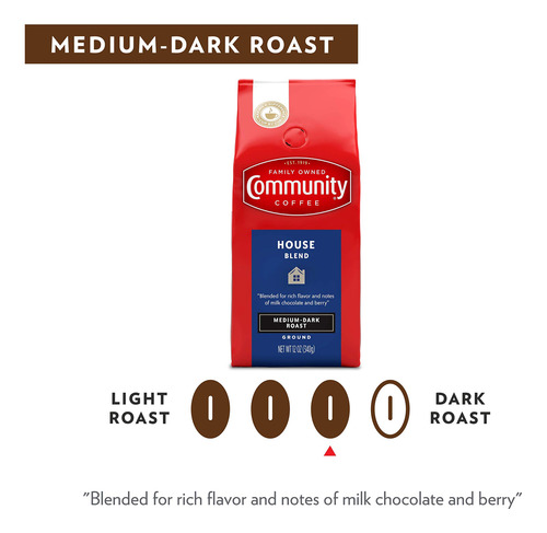 Café Molido Tostado Oscuro Medio Mezcla House Blend 340 G