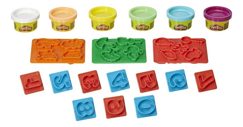 Set De Masas Play-doh Fundamentals - Números Y Figuras 3+