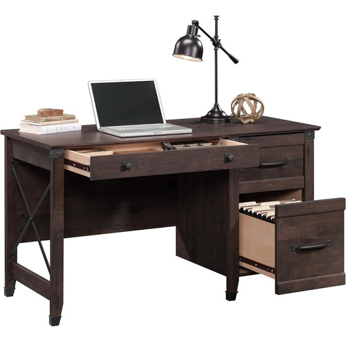 Escritorio De Madera Sauder Carson Forge; Cedro Rústico