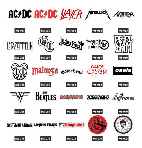 Adesivos Rock 20 Un.