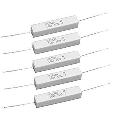 Xicon 10 Ohm 10w Resistor Hilo Bobinado 5% Tolerancia (pack