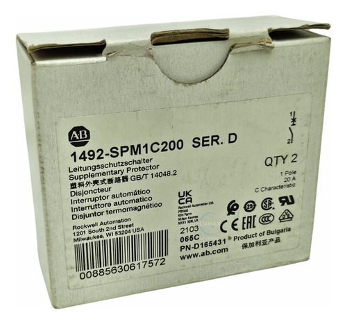 Allen Bradley 1492-spm1c200 Interruptor Automatico