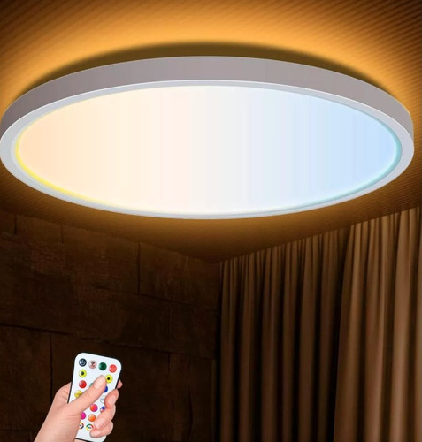 Lámpara Plafon Led Rgbwc 24w Sobrepuesto De Techo