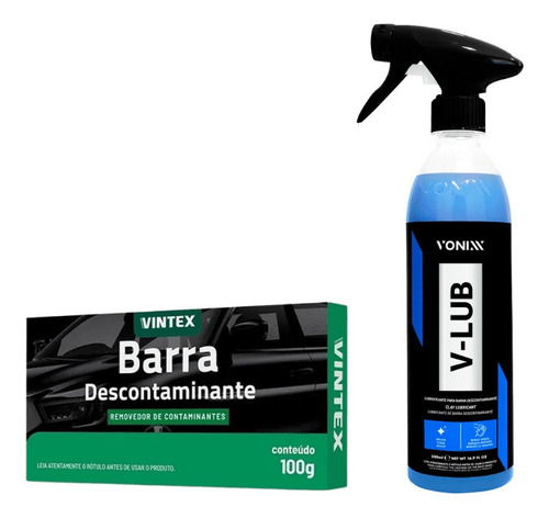 Kit Descontaminação De Pintura Barra Limpadora + V-lub Vonix