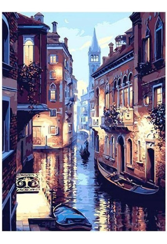 Pintura Por Números Luces En Venecia Kit Pinta Tu Cuadro