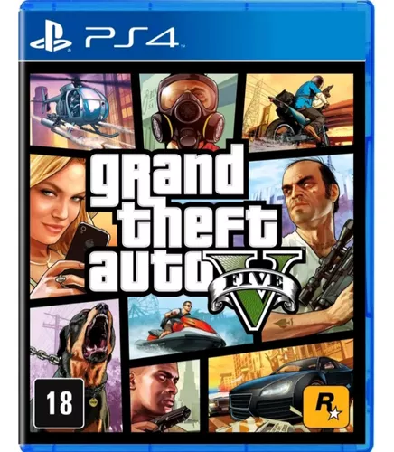 Grand Theft Auto V Premium Edition PS4 (GTA 5) (Novo) (Jogo Mídia