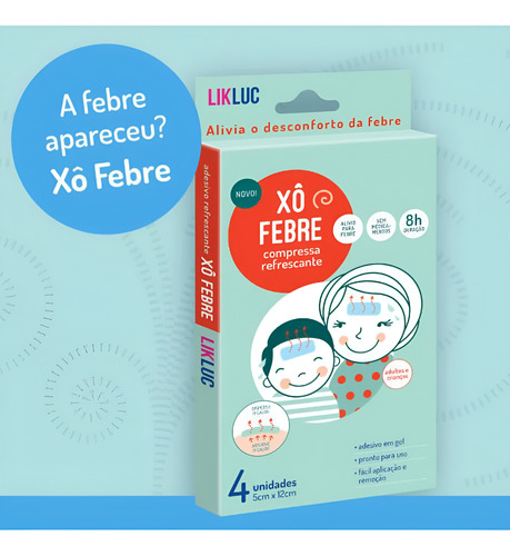 Xo Febre Compressa Refrescante 4 Unidades Likluc