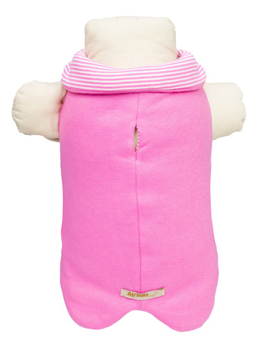 Agasalho De Inverno Dupla Face Rosa Tamanho Pp Roupa De Frio Para Cachorro