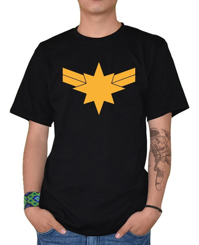 Playera Hombre Capitana Marvel Mod-3