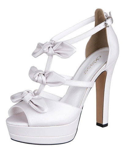 Zapatos Cklass 035-54 Blanco 12 Cm Novia Outlet/saldos Mchn