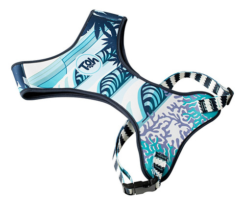 Conjunto Peitoral Neoprene E Guia Tamanho Pp Azul Noronha