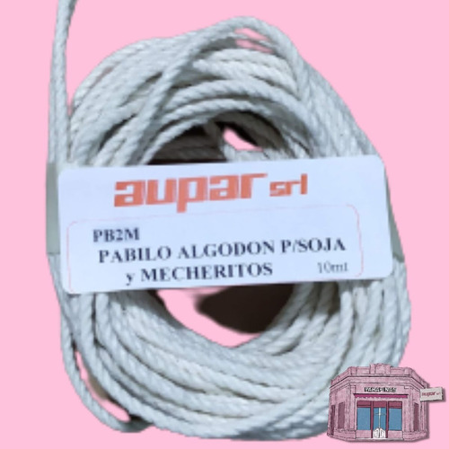 Imagen 2 de 9 de Pabilo 100% Algodón Eco P/cera De Soja Extra Grueso X 10mts