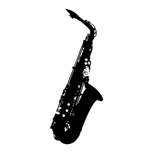 Adesivo Várias Cores 190x75cm - Saxofone Sax Saxophone Músic