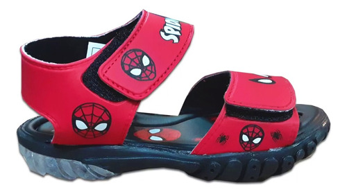 Sandalias Niños Spiderman Hombre Araña Marvel Con Luces Led