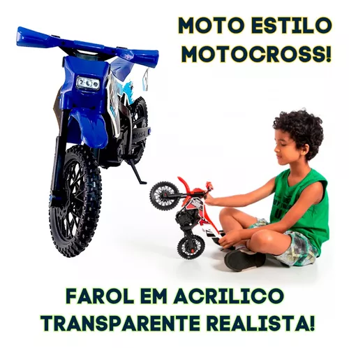 Moto De Brinquedo Motocross Trilha Suspensão Corrida Grande verde