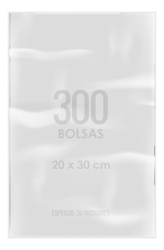 Pack Bolsas Celofan Plasticas Transparentes 20x30 Cm 300 Un