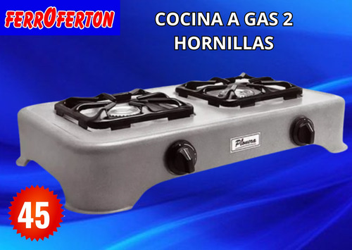 Cocina A Gas 2 Hornillas Pionera