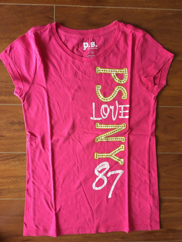 Polera P.s. Aeropostale Niña Talla 12 Love Fucsia