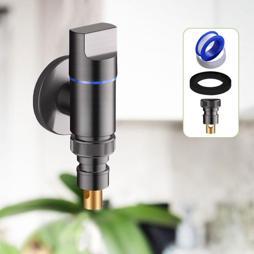 Washing Machine Faucet Watering Tap For Water Pipes Gray
