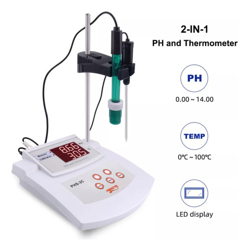 Potenciometro Medidor Ph Temperatura Digital Mesa +