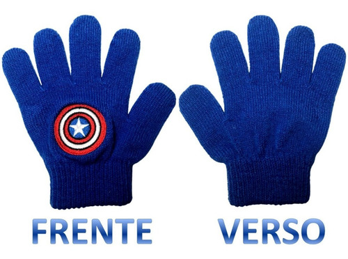 Imagem 3 de 4 de Kit Inverno Infantil Marvel Vingadores : Touca Gorro + Luvas
