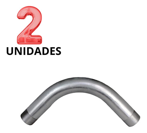 Pack 2un Curva Galvanizada Ansi C80.1 Imc Hilo 25mm