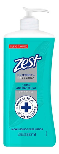 Jabón Líquido Para Manos Zest Protect+ Frescura Antibacterial 532ml