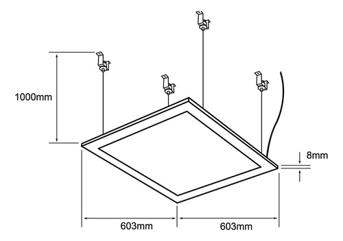 Panel Led Inteligente 60x60cm Atenuable 40w Conexión Wifi