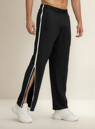 Pantalones Casuales Con Cierre Y Botones Para Hombre, Pantal