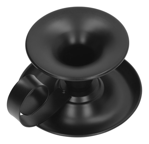 Candelabro Cónico, 2 Unidades, Color Negro Mate, Retro, Simp