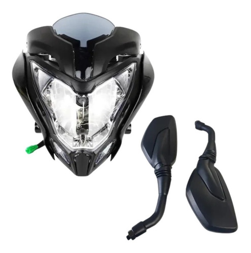 Carenaje Moto Pulsar 200 Ns Negro + Espejos  Envío Gratis