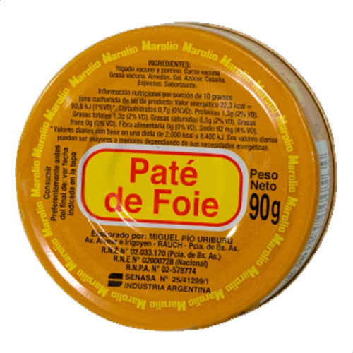 Marolio Pate De Foie Pack 24 Latas De 90 Grs