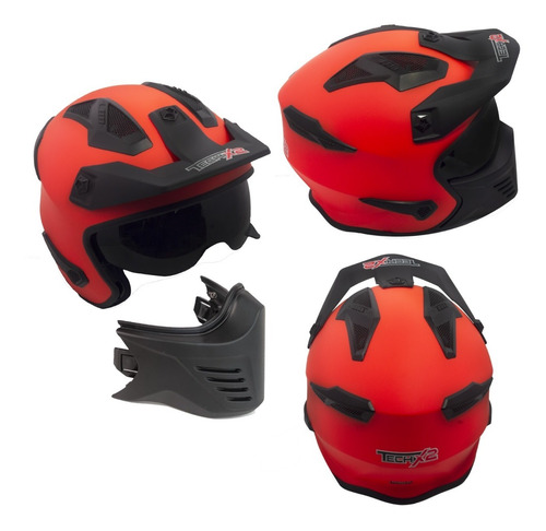 Casco Techx2 Modular Tx-726x Ecer22-05 C/ Visera Y Lente Nar