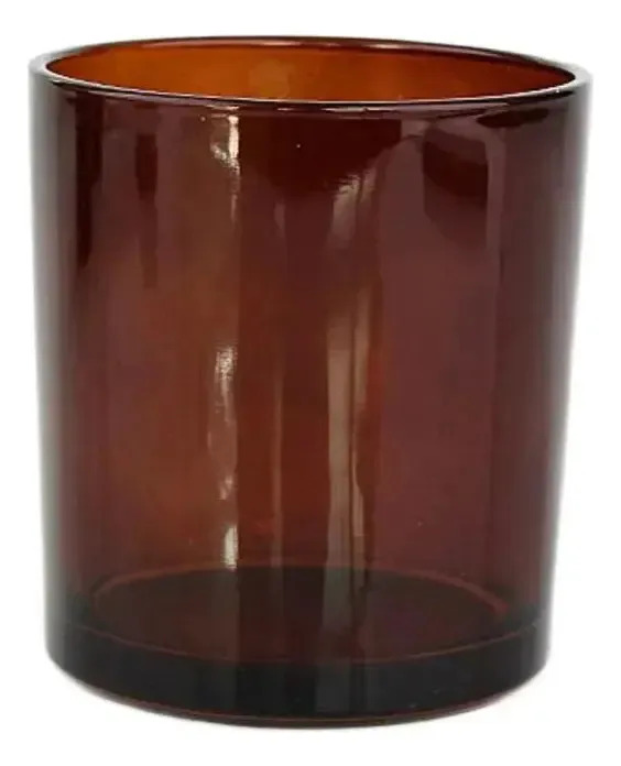 Vaso Vidrio Tennessee Ambar X10 Para Whisky, Velas Ambar