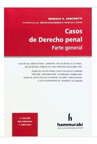 Casos De Derecho Penal Parte General / Marcelo Sancinetti