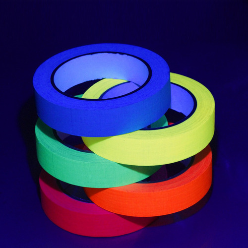 A 5 Pcs Cinta Adhesiva Fluorescente 1,3 Cm X5m Color Neón