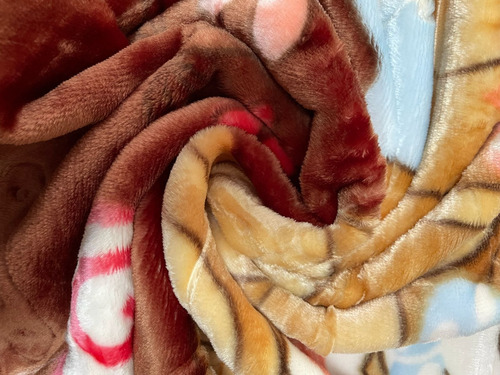 Cobertor Cunero Para Bebe 100x120cm Extra Suave Calientito Marrón Osos Liso
