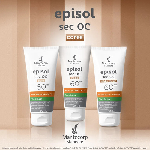 Protetor Solar Episol Sec Oc Fps 60 Médio 60ml Mantecorp