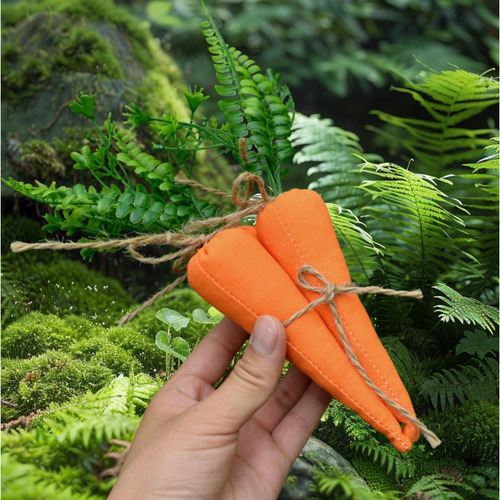 3 Piezas Decoraciones De Zanahorias De Pascua Naranja