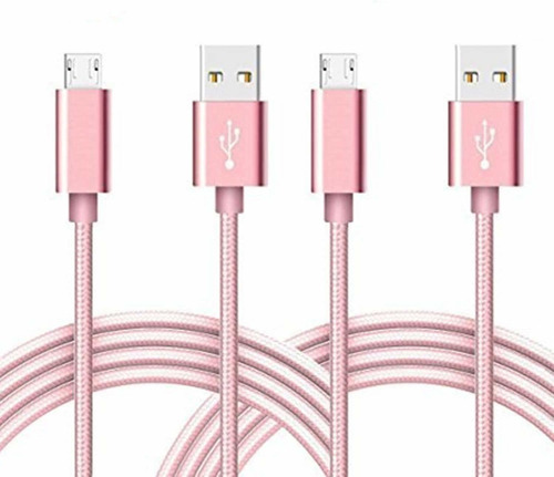 Cable Micro Usb, Cable De Cargador De Android Trenzado De Ny