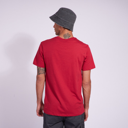 Remera Hombre Kevingston Florida Estampada Rojo Gastado