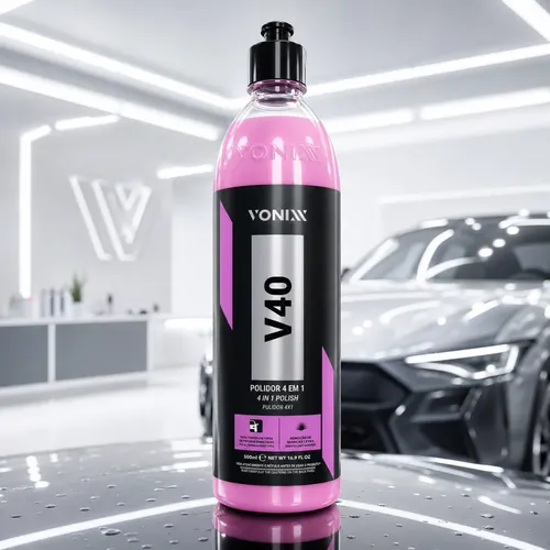 Polidor 4 Em 1 Corte ​Refino Lustro Protecao V40 500ml Vonixx Rosa-claro