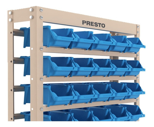 Kit Estante Gaveteiro Organizador 25 Gavetas Nº3 Azul Presto