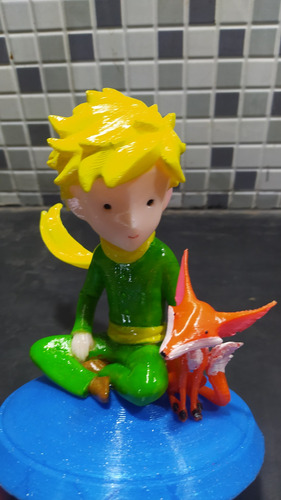 Figura El Principito Y El Zorro. Realizado En Plástico 3d