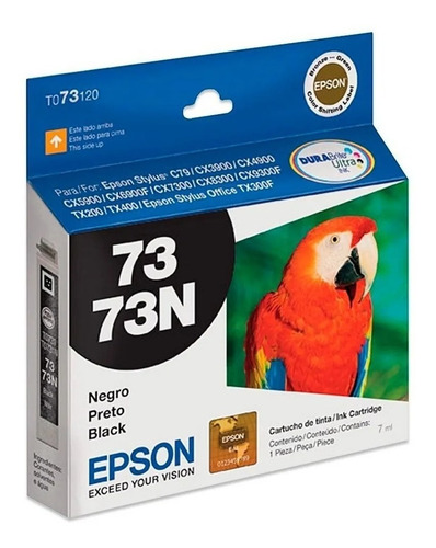 Imagen 1 de 4 de Cartucho De Tinta Epson 73 73n T073120 Negro Original