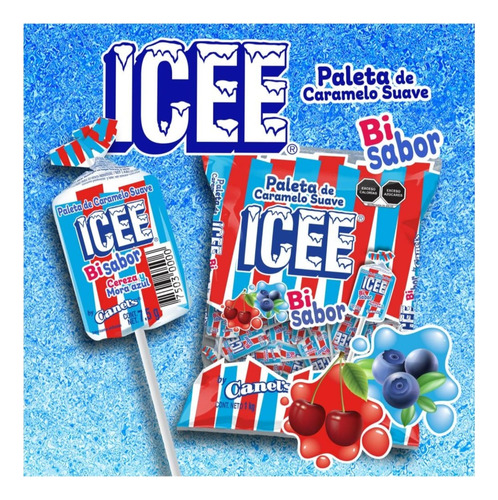 Paletas De Caramelo Suave Canel's Icee Bisabor 1 Kg