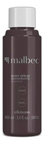 Refil Desodorante Body Spray Malbec 100ml