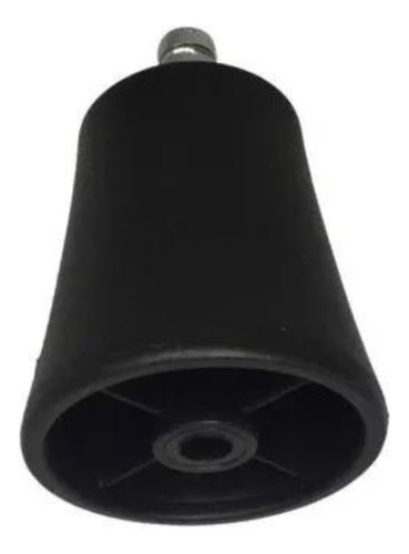 Sapata Alta Nylon Cadeira Fixa Escritório Giratória C/ 5 Un Cor Preto