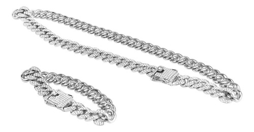 Conjunto De Pulsera Y Collar Con Diamantes De Imitación De