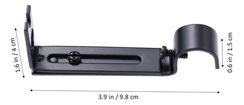 Barra De Cortina Ajustable De 19,05 Mm, Soporte Para Barra D